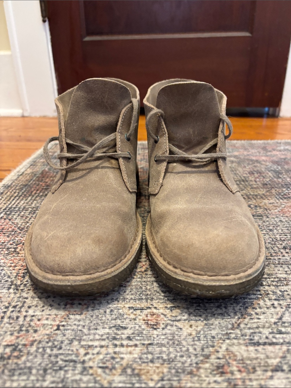 Clarks Men's Suede Chukka Boots in Taupe Brown